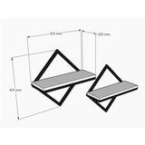 Hanah home Sezo - Sapphire Oak Sapphire Oak Wall Shelf | ePonuda.com