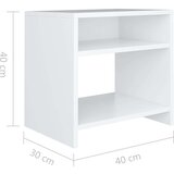  Noćni ormarići od iverice 2 kom bijeli 40 x 30 x 40 cm | shoptok.hr