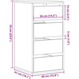  Kutni ladičar dimljena boja hrasta 40x41x76cm konstruirano drvo | shoptok.hr