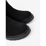 Shelvt Black boots with a thick sole and an ankle upper | shoptok.hr