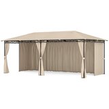 Blumfeldt Gazebo Mondo 3x6 s kovinskim ogrodjem in 4 transkimi stenami | Shoptok.si