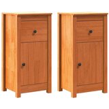  Strani šal s predalom 2 pcs Voskast rjav 39 x 34,5 x 80 cm, (5000107730) | Shoptok.si