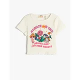 Koton T-Shirt Short Sleeve Crew Neck Printed Ribbed