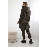 Kesi Women's set with hood and camo print khaki + green | Shoptok.si