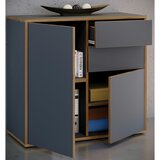 MID.YOU Komoda Salia B80, Antracit, Barva Hrasta | Shoptok.si