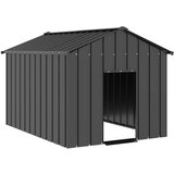 vidaXL Kućica za pse s krovom 113x153x101 cm pocinčani čelik | shoptok.hr