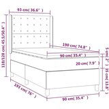 Box spring krevet s madracem crni 90x190 cm od tkanine | shoptok.hr