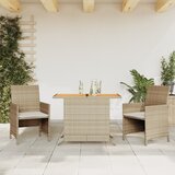  3-dijelni bistro set s jastucima bež od poliratana | Eponuda.com