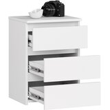 AKORD Cl3/40 Nočna Omarica, 3 Predali, Bela, (5000331989) | Shoptok.si
