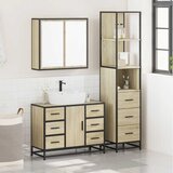  3-dijelni set kupaonskog namještaja boja hrasta sonome drveni | shoptok.hr