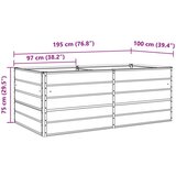  Sadilica Antracit 195 x 100 x 45 cm Cinkani čelik | shoptok.hr