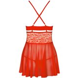 Obsessive 838-BAB-3 - Seksi čipkasta babydoll s tangicami (rdeča) | Shoptok.si