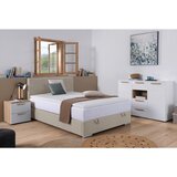 CARRYHOME POSTELJA Z VZMETNICO 90 cm x 200 cm , tekstil peščene barve | Shoptok.si