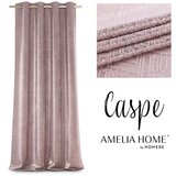 AmeliaHome Curtain CASPE color pink printed style glamor silver eyelets blackout suede shine 140x250 | shoptok.hr