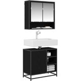  Set namještaja za kupaonicu 2 kom. Crni hrast Konstruirano drvo | shoptok.hr