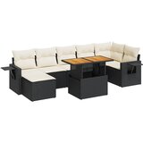Maison Chic Seti vrtnega pohištva - Vrtna garnitura - Vrtni pohištvo set 8-delna z blazinami črn poli ratan, (21799740) | Shoptok.si