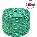 vidaXL Vrv za čoln zelena 12 mm 25 m polipropilen | Shoptok.si