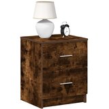  Noćni ormarić s 2 ladice dimljeni hrast 40x36x50 cm | Eponuda.com