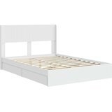  Krevetna konstrukcija s pohranom i uzglavljem Bijela 140 x 190 cm | shoptok.hr