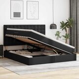  Krevet s od storage s madracem Crna 160 x 200 cm Lažna koža | shoptok.hr