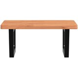  Zidna polica za umivaonik od čelika i masivne bukovine Smeđa 80 x 55 x 2.5 cm | Shoptok.si