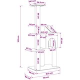  Mačje drvo s sisalnim postoljima za grebanje Krem 183 cm | Eponuda.com