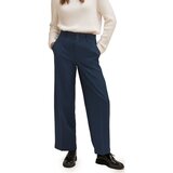 Street One Hlače Straight Leg Twill Casual Fit 377043 Modra Cene