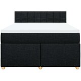  Krevet s oprugama i madracem crni 140 x 190 cm od tkanine | shoptok.hr