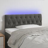 vidaXL LED posteljno vzglavje temno sivo 100x7x78/88 cm žamet Cene
