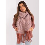 Fashion Hunters Orange and light grey patterned scarf | Shoptok.si