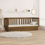  Dnevna postelja medeno rjava 75x190 cm trdna borovina, (20727251) | Shoptok.si