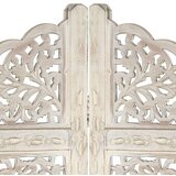 Sobna pregrada s 4 panela bijela 160x165 cm masivno drvo manga | shoptok.hr