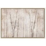 Slika - Beige Forest of Thoughts (1 Part) Wide 120x80 U prirodnom drvenom okviru | shoptok.hr