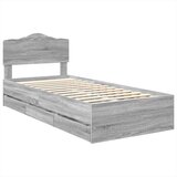  Krevetna konstrukcija Siva Sonoma 75 x 190 cm Inženjersko Drvo 196 x 78 x 90 cm | Shoptok.si