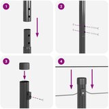  Stebri za ograjo 26 kosov Siva Ø32 mm 210 cm Cinkana jeklo | Shoptok.si