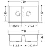 GL sudopera ankona 2KO bež 760x440/195 mm | ePonuda.com