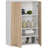 AKORD Fin Viseča Kopalniška Omarica, 2 Vrata, Bela/Hrast Sonoma, (5000332692) | Shoptok.si