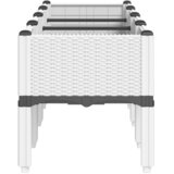  Vrtna sadilica s nogama bijela 160 x 40 x 42 cm PP | shoptok.hr