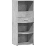  The Living Store Visoka omara betonsko siva 50x42,5x124 cm inženirski les - Visoka Omara, (21496203) | Shoptok.si