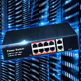  Lan switch poe mrežno stikalo 10 port razdelilnik do 100 mb/s uplink | shoptok.hr