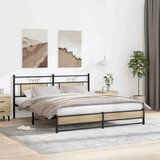 vidaXL Metalni okvir kreveta bez madraca boja hrasta sonome 180x200 cm | shoptok.hr