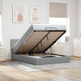 Maison Chic Otomanski Posteljni okvir - Dvoposteljna postelja - Zakonska postelja z vzmetnico siv 140x200 cm blago-J1812, (21766418) | Shoptok.si