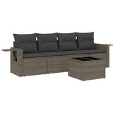 Maison Chic Seti vrtnega pohištva - Vrtna garnitura - Vrtni pohištvo set 5-delna z blazinami siv poli ratan, (21814086) | Shoptok.si