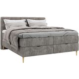 MID.YOU POSTELJA Z VZMETNICO 140 cm x 200 cm , les, tekstil, leseni material siva | Shoptok.si