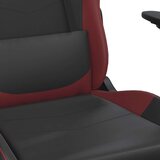  Gaming stol z oporo za noge črno in vinsko rdeče umetno usnje, (21152255) | Shoptok.si