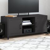 Maison Chic TV omarica - TV enota - Televizijska omarica črna 100,5x39x43,5 cm jeklo, (21699836) | Shoptok.si