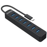 Orico USB-C hub s 7 vhodi, USB 3.0, 0,15m, črn, TWC3-7A | Shoptok.si