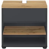 antracitno siva omarica za pod umivalnik v hrastovem dekorju 60x57 cm thessa