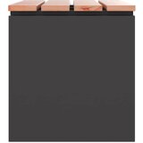  Vrtna klupa Crna 60 x 40 x 43 cm Čvrsta duglazija i čelik | shoptok.hr