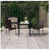  3-dijelni vrtni blagovaonski set smeđe-crni | shoptok.hr